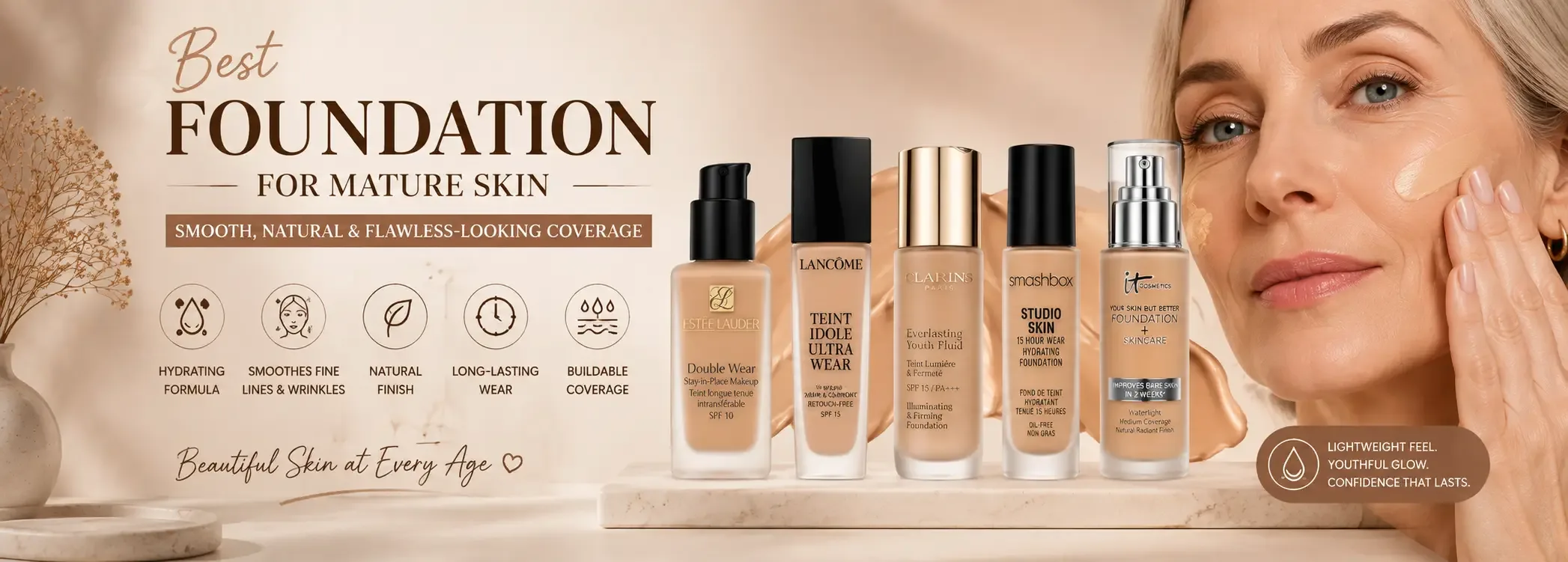 Best Foundation for Mature Skin: Smooth, Natural & Radiant Coverage
