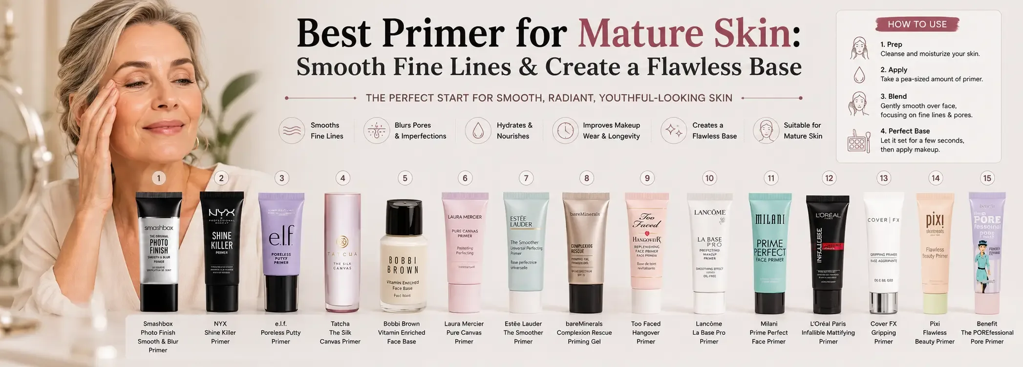 Best Primer for Mature Skin: Smooth Fine Lines & Create a Flawless Base