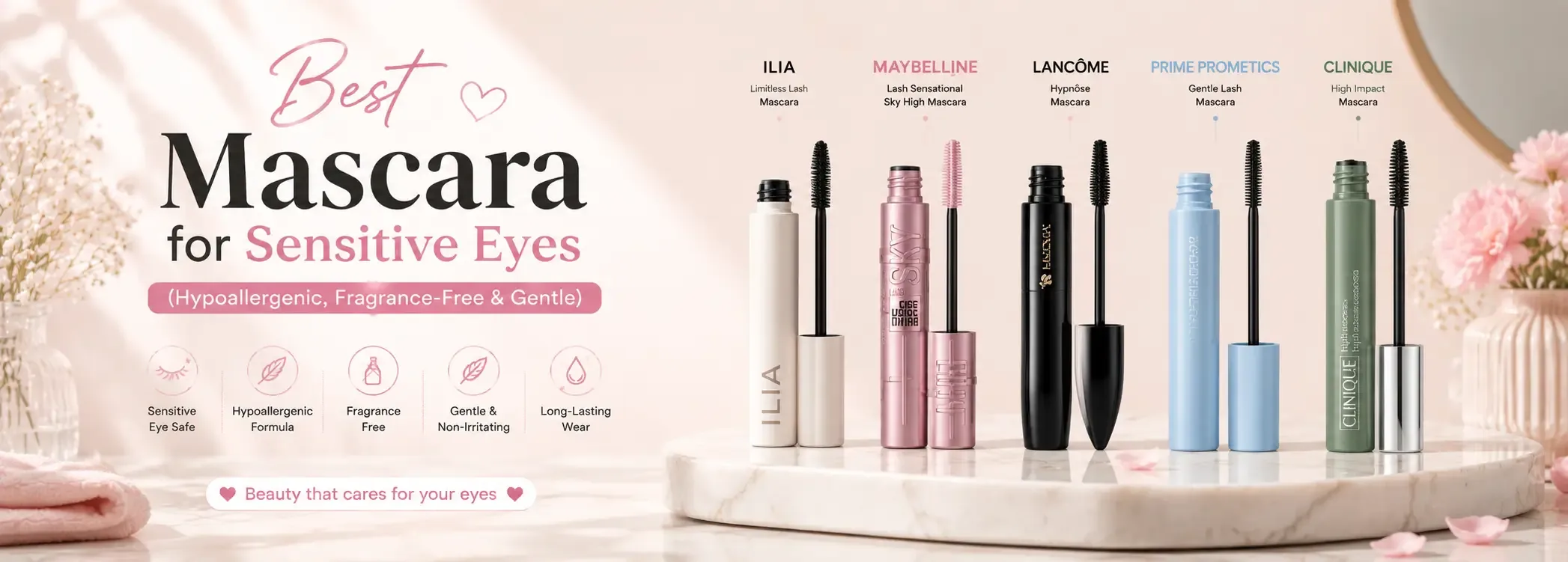 5 Best Mascaras for Sensitive Eyes of 2026: Hypoallergenic & Gentle Picks