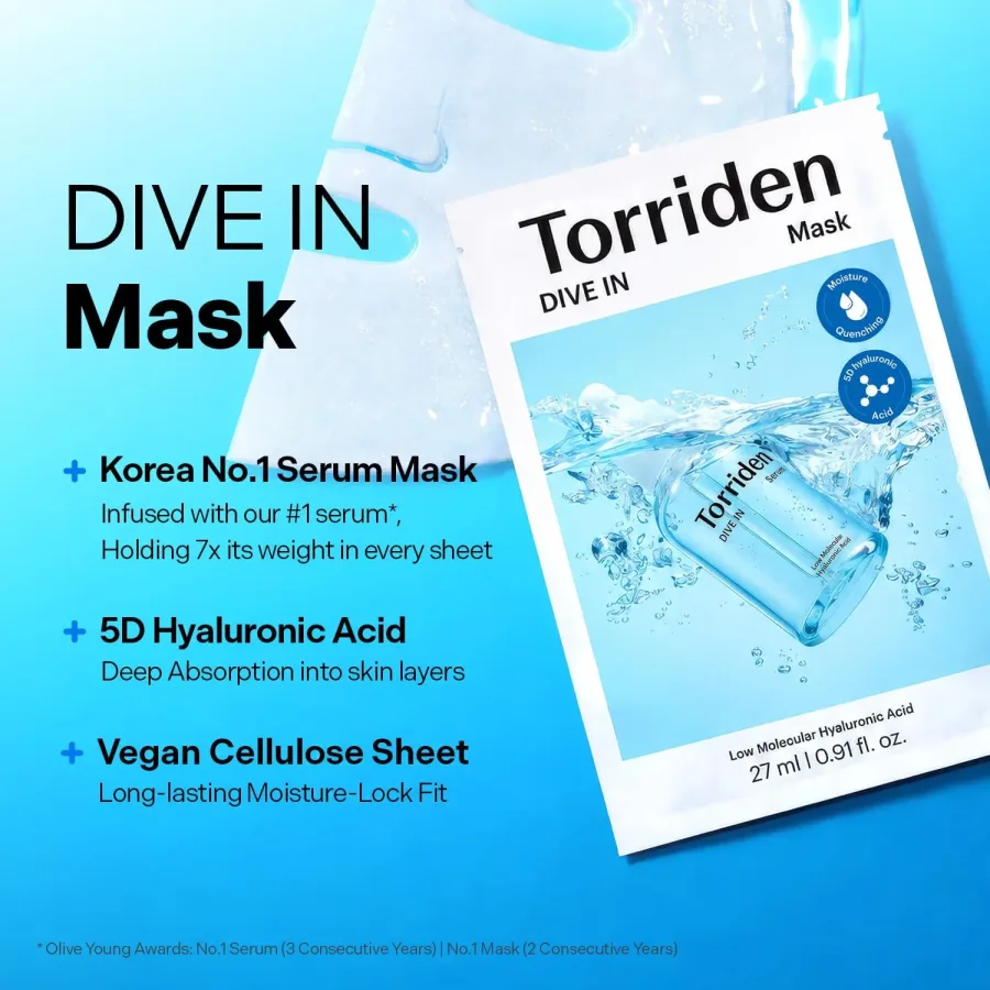 Torriden DIVE IN Low Molecular Hyaluronic Acid Facial Mask — photo 2