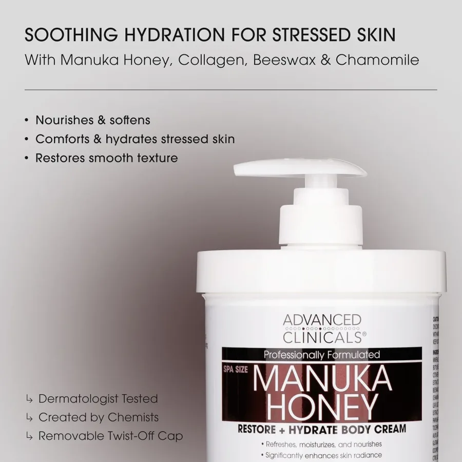 Advanced Clinicals Manuka Honey Body Cream — photo 2