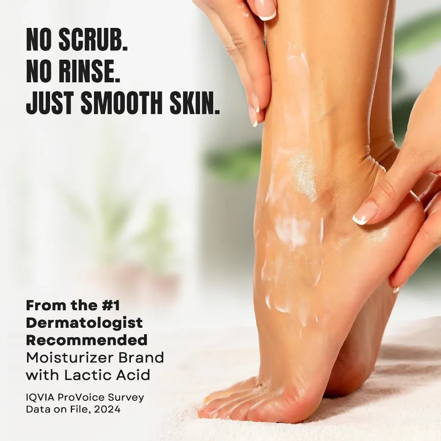 AmLactin Foot Repair Cream applied to soften cracked heels