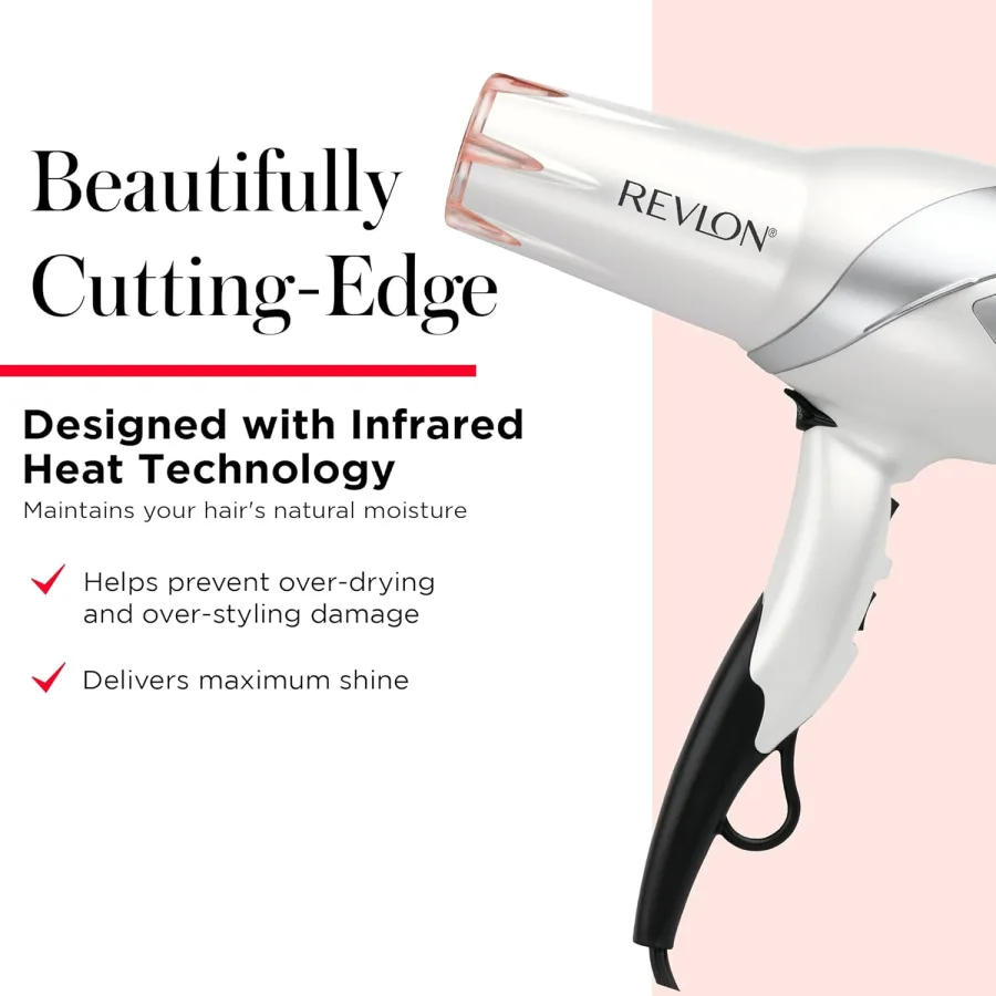 REVLON Infrared Ionic Hair Dryer with Diffuser & Concentrator — photo 2
