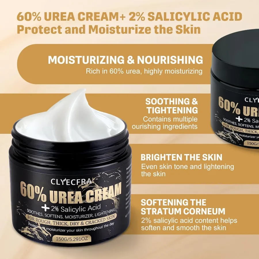 Clyecfra urea cream 60 percent lightweight non greasy texture