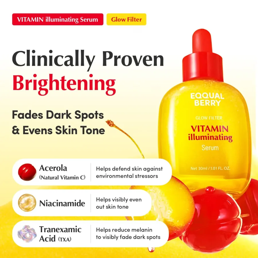 EQQUALBERRY Vitamin Illuminating Serum with Niacinamide 4% & TXA (30ml, 1.01 fl oz) — photo 2
