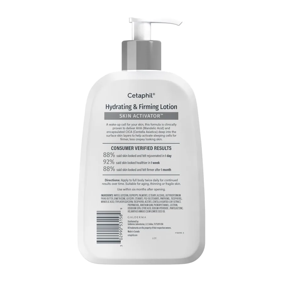 Cetaphil Skin Activator Firming Body Lotion with AHA and CICA for crepey skin