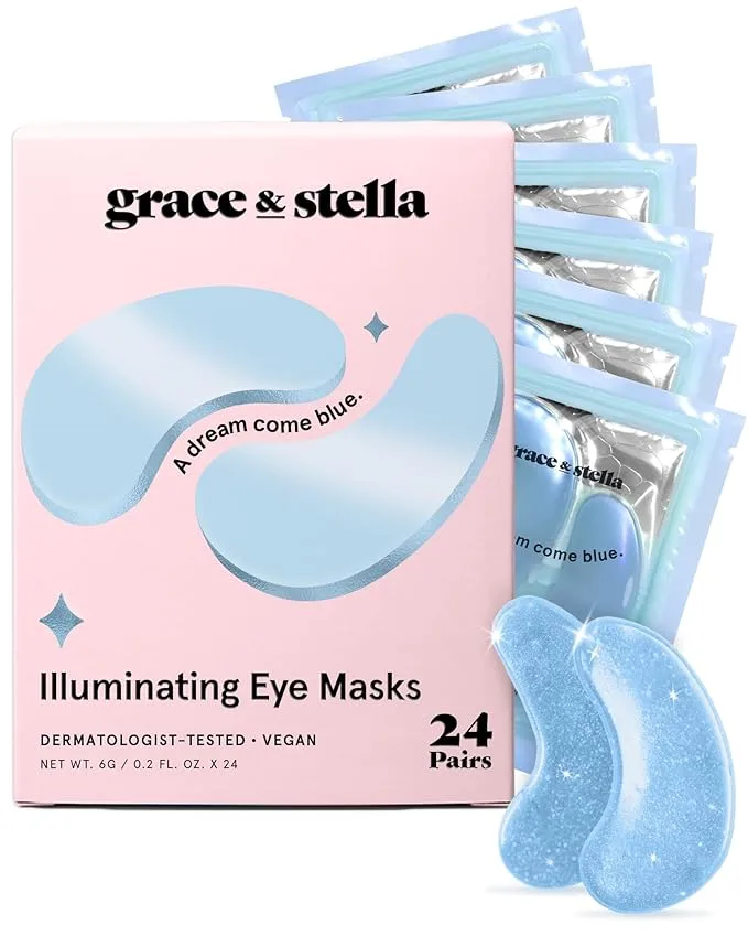 grace & stella Energy Drink Blue Vegan Eye Patches