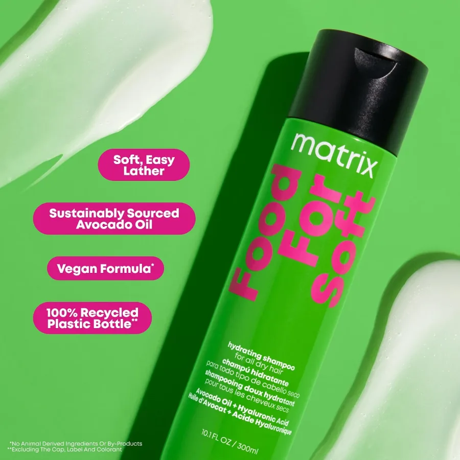 Matrix Food For Soft shampoo with avocado oil and hyaluronic acid for hydrating dry hair