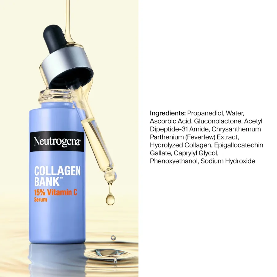 Neutrogena Collagen Bank 15% Vitamin C Face Serum with Peptides (14ml, 0.5 fl. oz) — photo 2