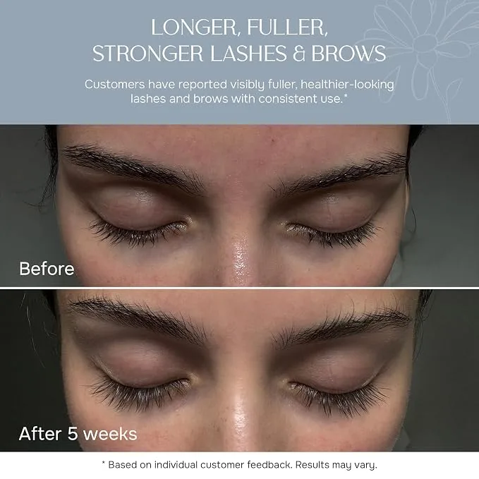 Close-up of the NUNA serum applicator wand demonstrating the fine straight bristles used for lash and brow application