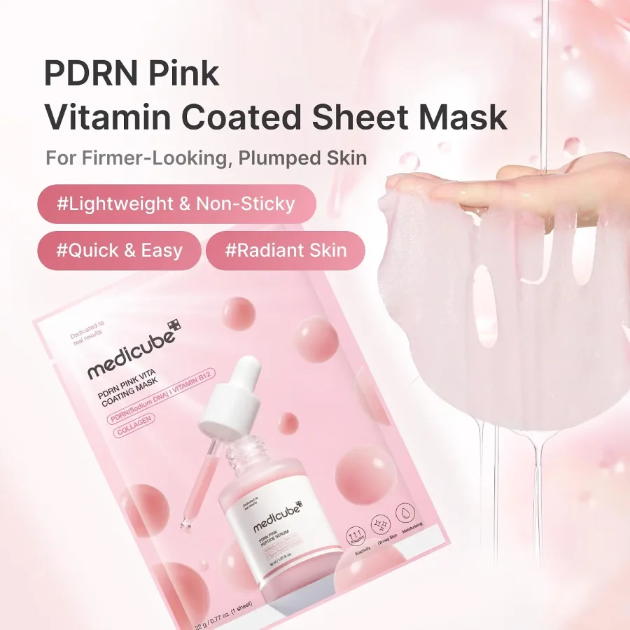 medicube Salmon DNA PDRN Pink Vitamin Coated Sheet Mask — photo 2