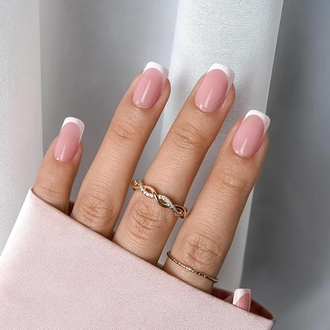 BTArtbox XCOATTIPS White French Tip Press On Nails — photo 2