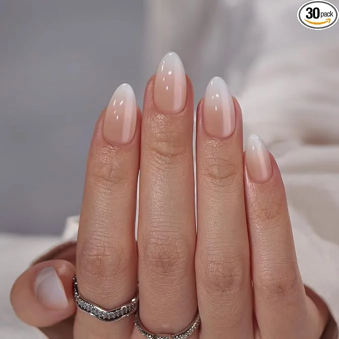 BTArtbox Vanilla Cream Almond Press On Nails — photo 2