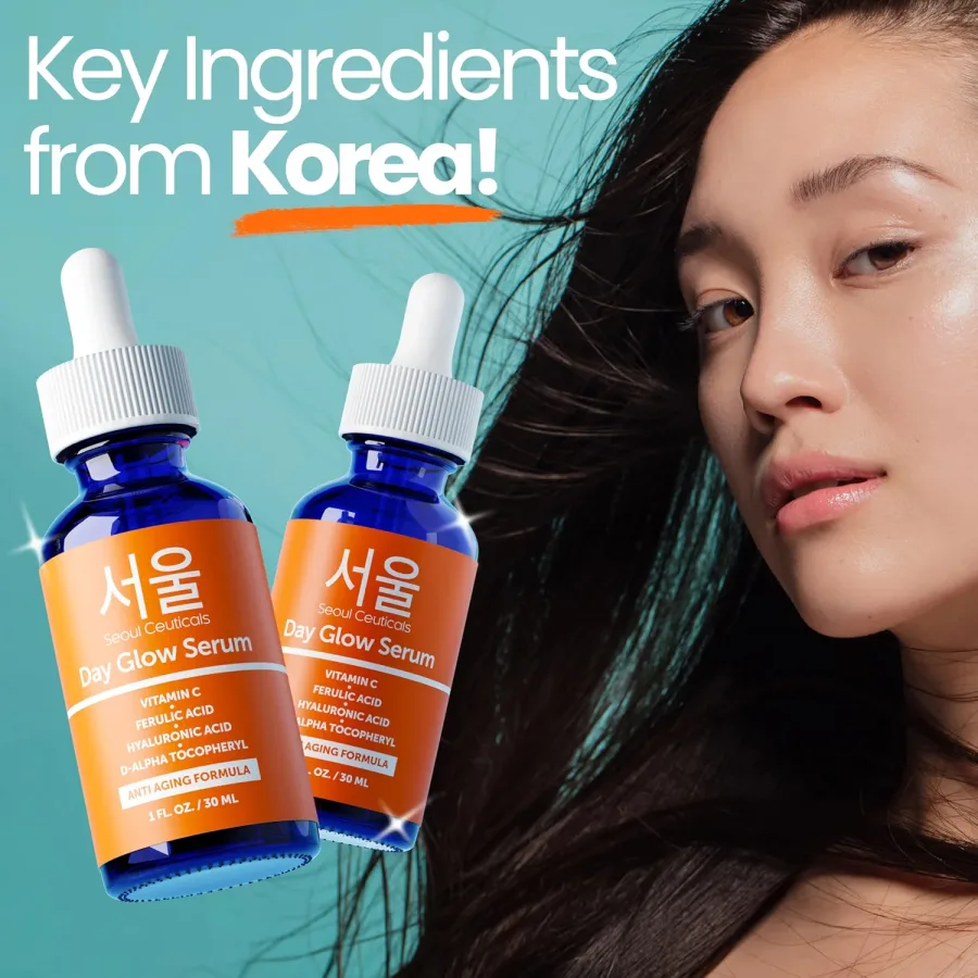SeoulCeuticals 20% Vitamin C Serum for Face with Hyaluronic Acid, CE Ferulic (1 fluid ounces) — photo 2