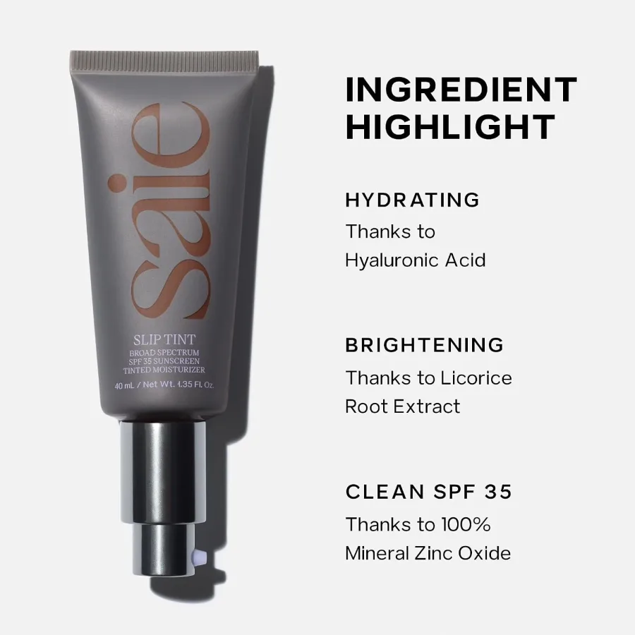 Saie Slip Tint Tinted Sunscreen for Face, SPF 35 — photo 3